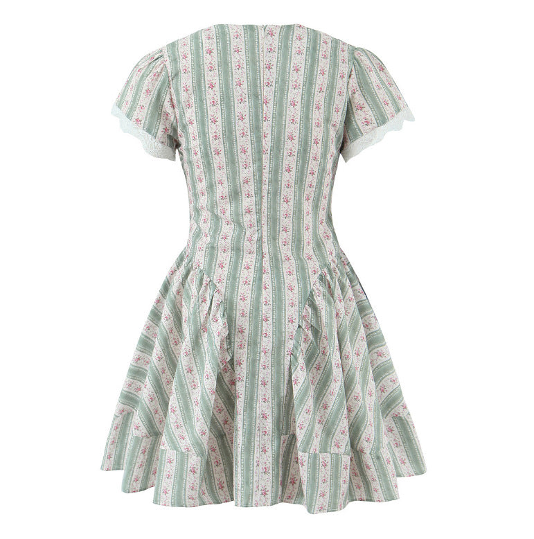 Poppy Sage Mini Dress