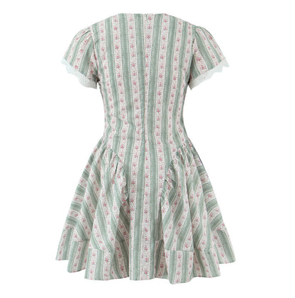 Poppy Sage Mini Dress