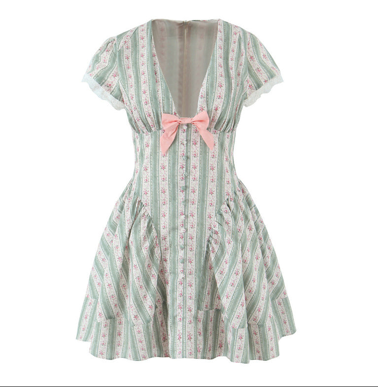 Poppy Sage Mini Dress